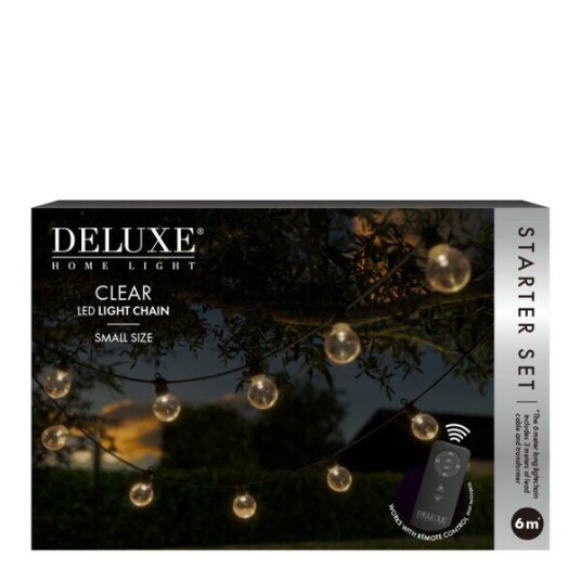 DeluxeHomeart LED lyslenke startsett liten 6 m klar DeluxeHomeart LED lyslenke startsett liten 6 m klar