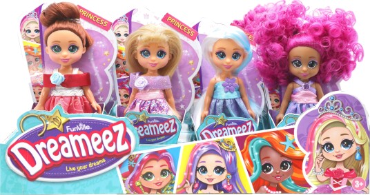 Dukke Dreameez prinsesse 13cm 4 ass.