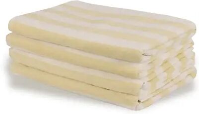 Nordstrand Home Stripete badehåndkle - 70x140 cm - 100% bomull - Gult og hvitt - Badehåndkle med striper -