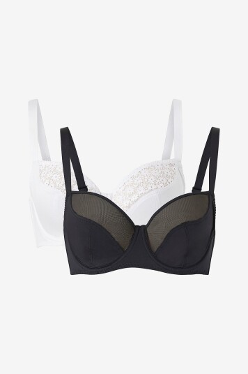Ellos Collection Spile BH Carole 2 pakning Svart