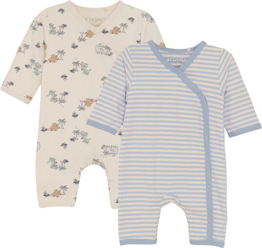 Blå Prematur Pyjamaser 2-Pack Str. 32 Blå Blå Prematur Pyjamaser 2-Pack Str. 32 Blå