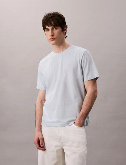 Calvin Klein Jeans Ss Easy Monogram Tee - Blue - XS