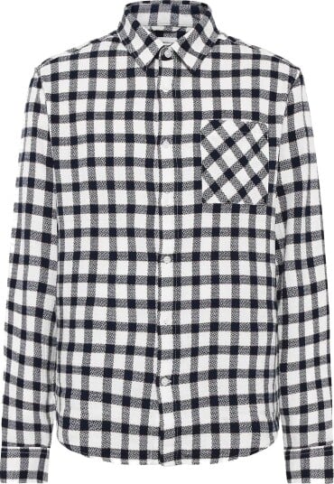 Knowledge Cotton Apparel Dune Regular Checked Structure Shir NAVY M
