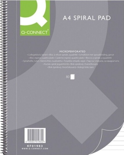 Q Connect Notebook A4 Linje På 80 Q Connect Ark