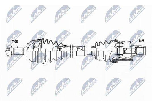 Nty Drivaksel NTY NPW PE 043