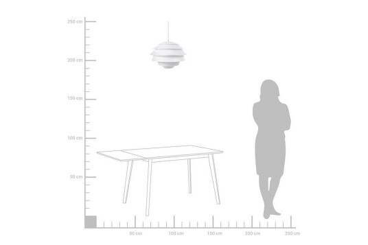 Taklampe Congo 40 cm Hvit