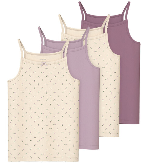 Name It Undertrøyer Noos 4 pack Smørkrem Name It 7 8 år 122 128 Undertrøye Hvit Lilla Rosa