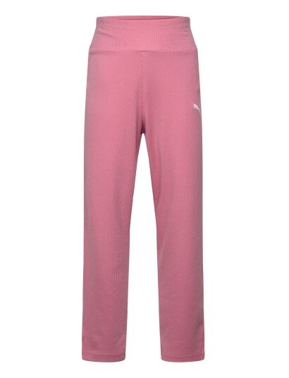 PUMA Ess Elevated High Waist Straight Leg Rib Pants G   Pink   176