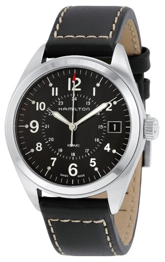Hamilton Herreklokke H68551733 Khaki Sort/Lær Ø40 mm Hamilton Herreklokke H68551733 Khaki Sort/Lær Ø40 mm