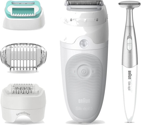 Braun Silk-pil 5 Epilator med Bikini Trimmer og barberhode, Micro-Grip teknologi