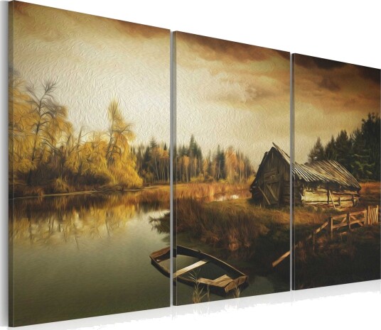 Bilde Idyllic Village Triptych 120x80 Artgeist sp. z o. o.