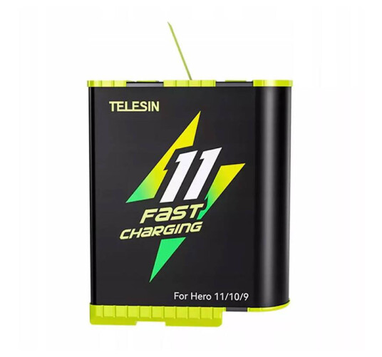 Telesin Fast Charge batteri for GoPro Hero 9/10/11 - 1750mAh Telesin Fast Charge batteri for GoPro Hero 9/10/11 - 1750mAh