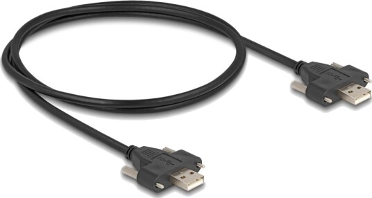 Delock Usb Kabel Usb Hann Til Usb Hann Usb 2.0 1 M Tommelskruer Svart