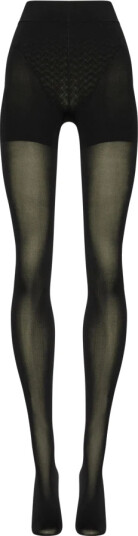 Wolford Tummy 66 Control Top Tights - Black - M