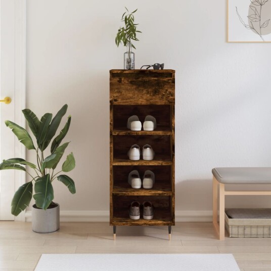 Skoskap røkt eik 40x36x105 cm konstruert tre 8721012114968
