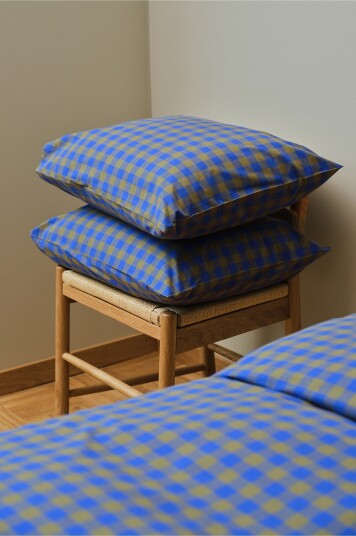 Jotex Putetrekk 2pakning 50x60 Cm Økologisk Olivengrønn/ klar blå LAUREN 19308831405