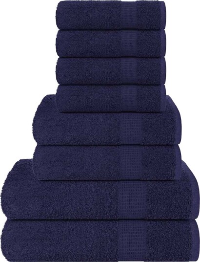 vidaXL 8 delers håndklesett FROGN marineblå 360 gsm vidaXL 8 delers håndklesett FROGN marineblå 360 gsm