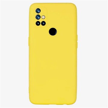 OnePlus Nord N10 5G Gummiert Plast Deksel Gul