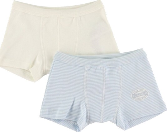 Petit Bateau Boxershorts 2 pack Hvit/Blå Petit Bateau 10 år 140 Boxershorts