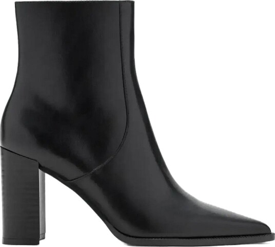 Mango Pointed Heel Ankle Boot BLACK 36