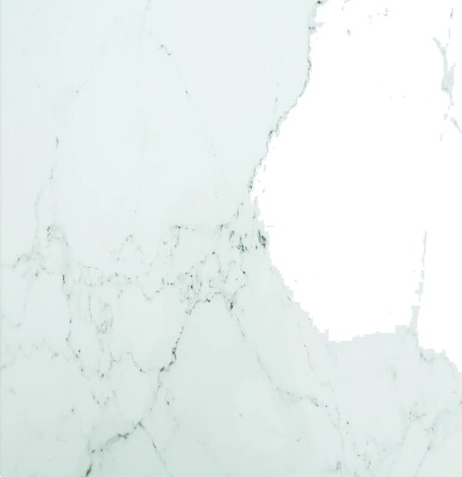 Bordplate hvit 50x50 cm 6 mm herdet glass med marmor design