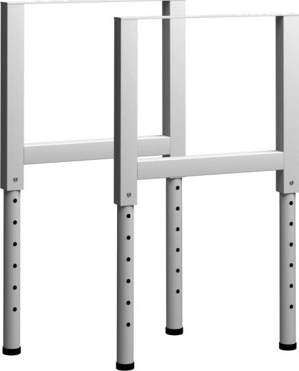  Justerbare arbeidsbenkerammer 2 stk metall 55x(69-95,5)cm grå 147932