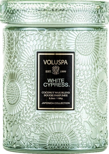 Voluspa White Cypress Small Jar Candle 50H