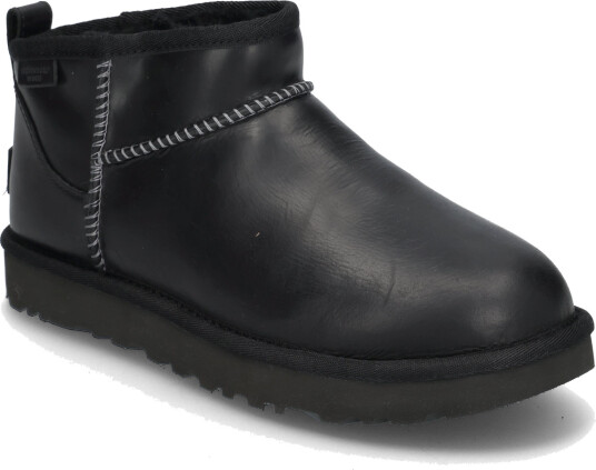 UGG W Classic Ultra Mini Lthr Regen - Black - 39 UGG W Classic Ultra Mini Lthr Regen - Black - 39