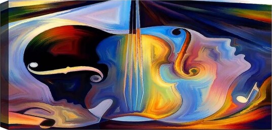 Canvasbilde YTY Spiritual Flerfarget 120x50 cm
