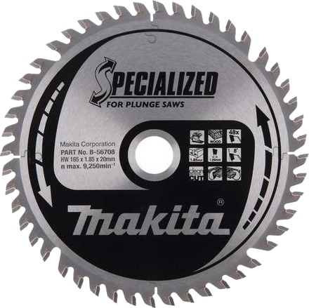 Makita 165 mm Sagblad for Tre med 48 Tenner B-56764 Makita 165 mm Sagblad for Tre med 48 Tenner B-56764