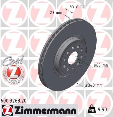 Bremseskive ZIMMERMANN 600.3268.20