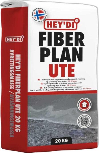 Heydi Fiberplan Ute 20kg Avrettingsmasse 48