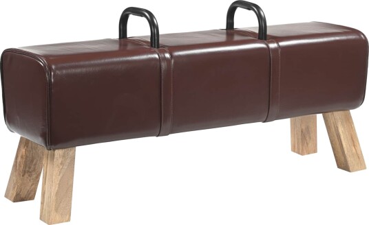 vidaXL benk Mørk brun 110 x 30 x 45 cm Ekte Lær vidaXL benk Mørk brun 110 x 30 x 45 cm Ekte Lær