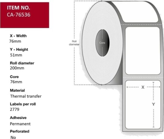 Capture Polyester Permanet Adhesiv Hvit 76 X 51 Mm 16674 EtikettEr 6 RullEr X 2779 Merkelapper Alternativ For: Zebra 76536 Capture Polyester Permanet Adhesiv Hvit 76 X 51 Mm 16674 EtikettEr 6 RullEr X 2779 Merkelapper Alternativ For: Zebra 76536