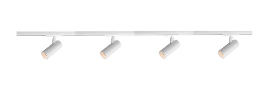 Nordesign Vox Ezra spotskinne 4 spotter 2 meter 4x10W 2700K dimbar RA90 - Pure white