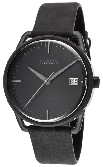 Nixon Dameklokke A19900100 00 The Mellor Sort/Lær Ø39 mm