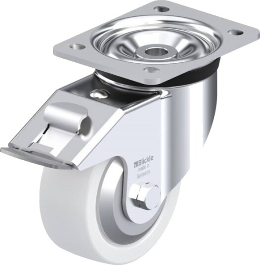 Blickle 750516 Lk-Spo 127G-Fi-Fa Styrehjul Med Bremse, Hjuldiameter 125 Mm, Lasteevne (Maks.) 600 Kg (1 Stk.)