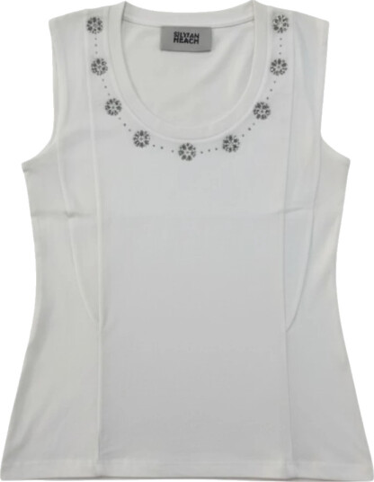 Silvian Heach Dame Topper Hvit L, Silvian Heach Dame Topper Hvit L,
