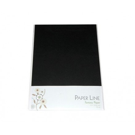 Paper Line Fantasikartong svart A4 180g 10 stk