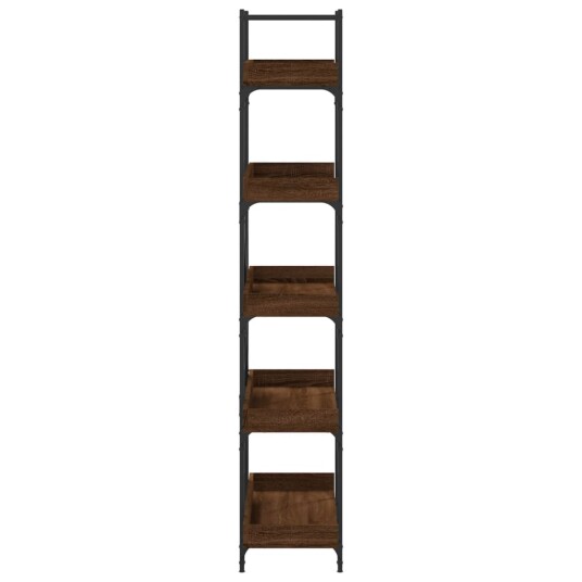 Bokhylle 5 etasjer brun eik 100x33x180,5 cm konstruert tre 8721012194830