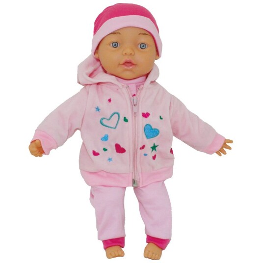 Bambolina Babydukke 38cm Vinterdukke M Rosa Antrekk