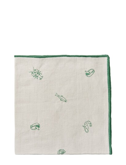 Broste Copenhagen Sea Serviet - Green - 45X45CM x 45