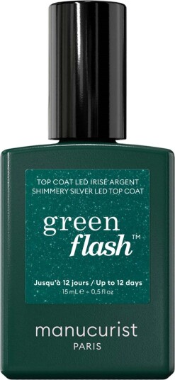 Manucurist Green Essentials Top Coat Shimmery Silver