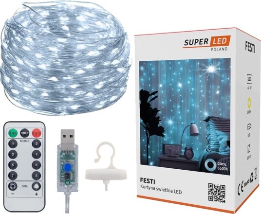 Extralink Kurtyna Led 3X3 + Pilot Bz