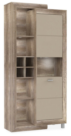 Veggmontert Vitrineskap Atiba 42x91 cm   Brun
