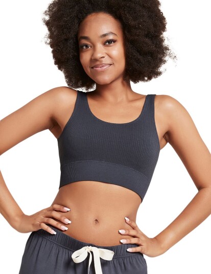 Boody Bambus BH Ribbed Seamless Storm Mørk grå 1 Stk