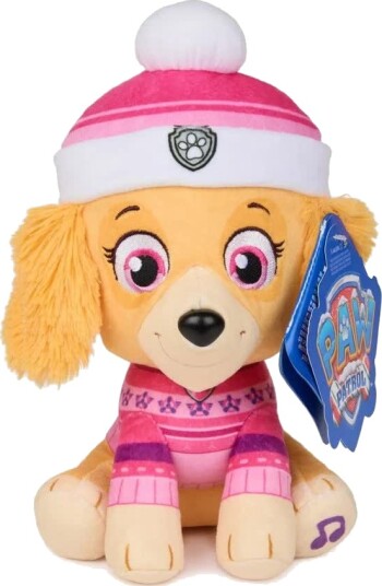 Paw Patrol Julebamse Med Lyd 20 cm Skye Paw Patrol Julebamse Med Lyd 20 cm Skye