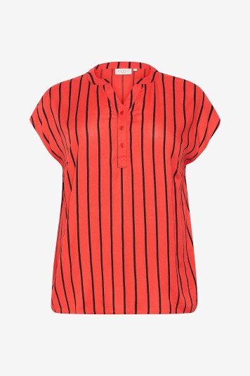 KAFFE Curve - Bluse kcSida Wing Sl Blouse - Rød