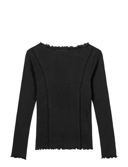 Mads Nørgaard 2X2 Cotton Siri Top Black XS Mads Nørgaard 2X2 Cotton Siri Top Black XS