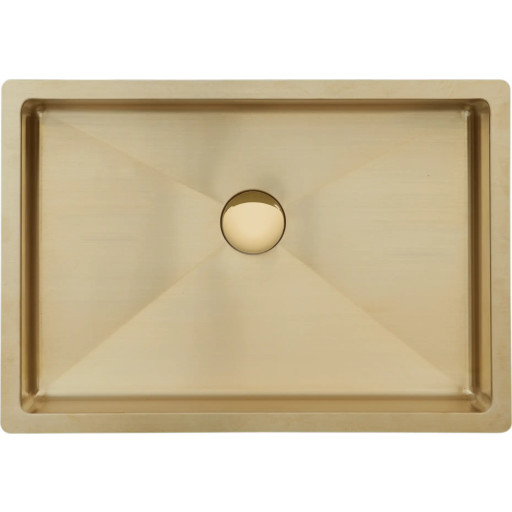 Lavabo Low servant, 49x34 cm, børstet messing Lavabo Low servant, 49x34 cm, børstet messing